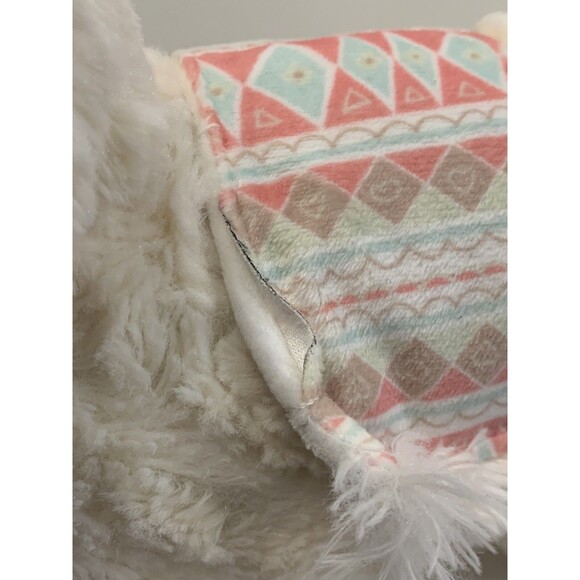 Kellytoy White Alpaca Llama Plush Stuffed Animal  Blanket Saddle Fringed READ - Picture 10 of 14